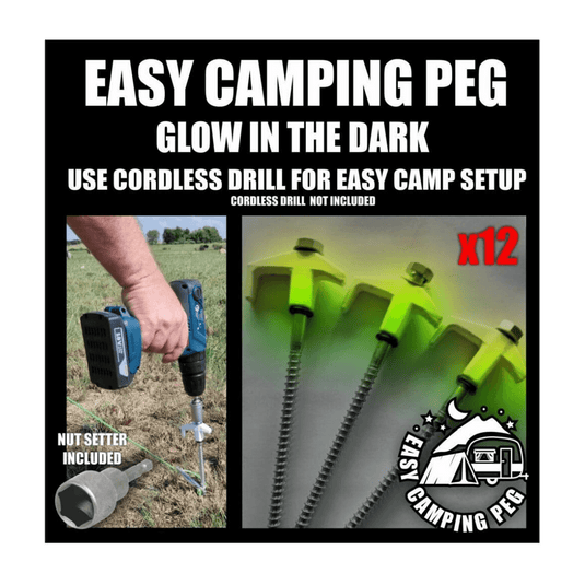 Easy Camping Peg use crdless drill